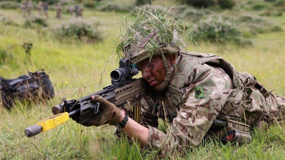 British armed forces, seen here taking part in a demonstration exercise as part of Project Virtuo at Lulworth Range in the U