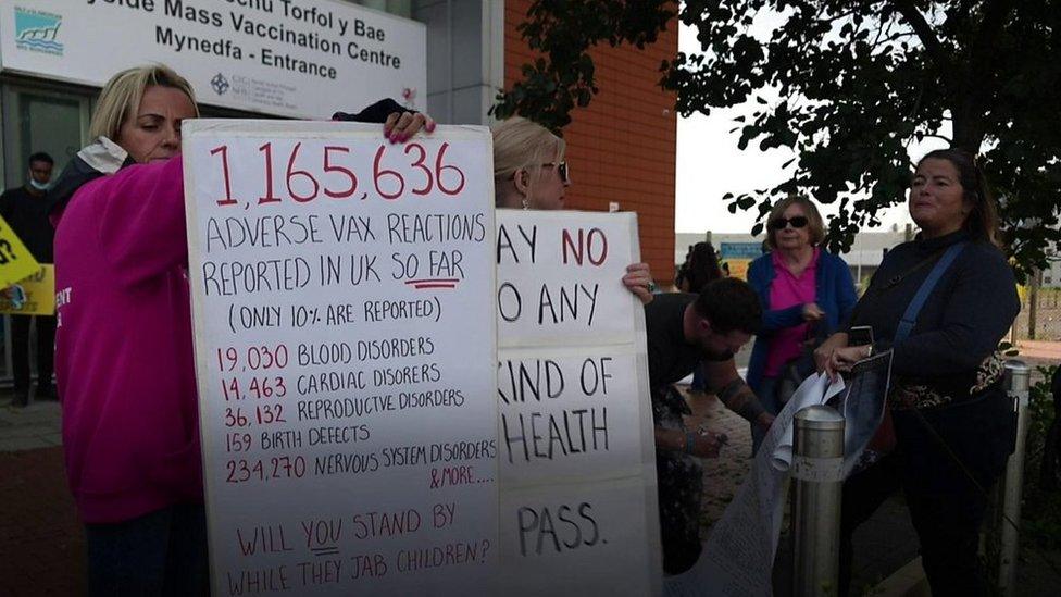 Anti-vaccine protesters