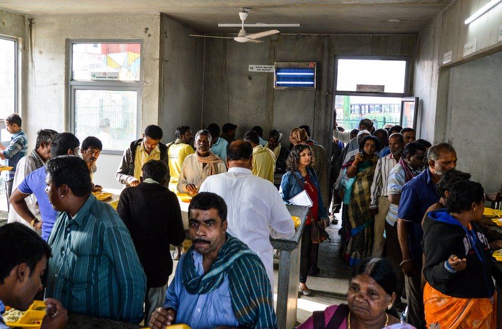 Inside the canteen