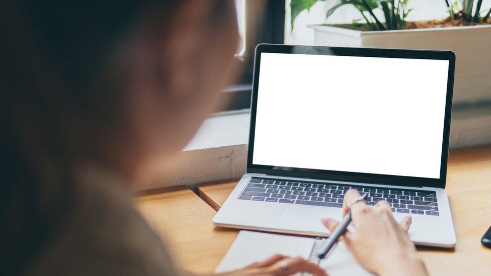 Woman with laptop