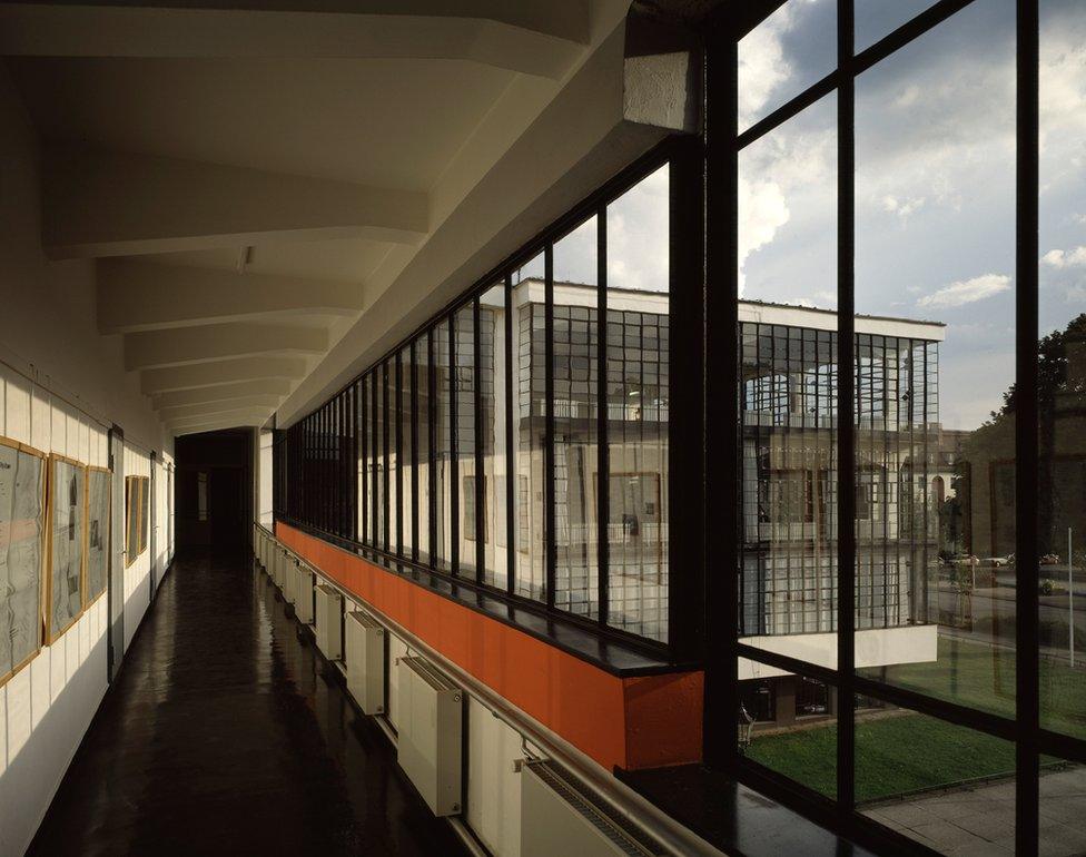 A view inside the Bauhaus building