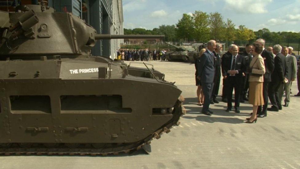 Princess Anne during the official opening of the workshop