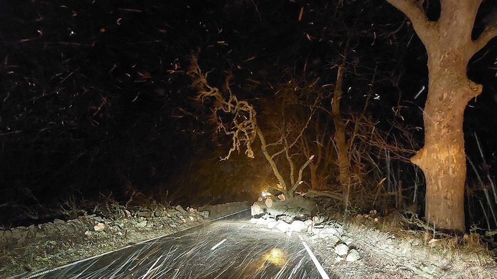 A9 Golspie road block