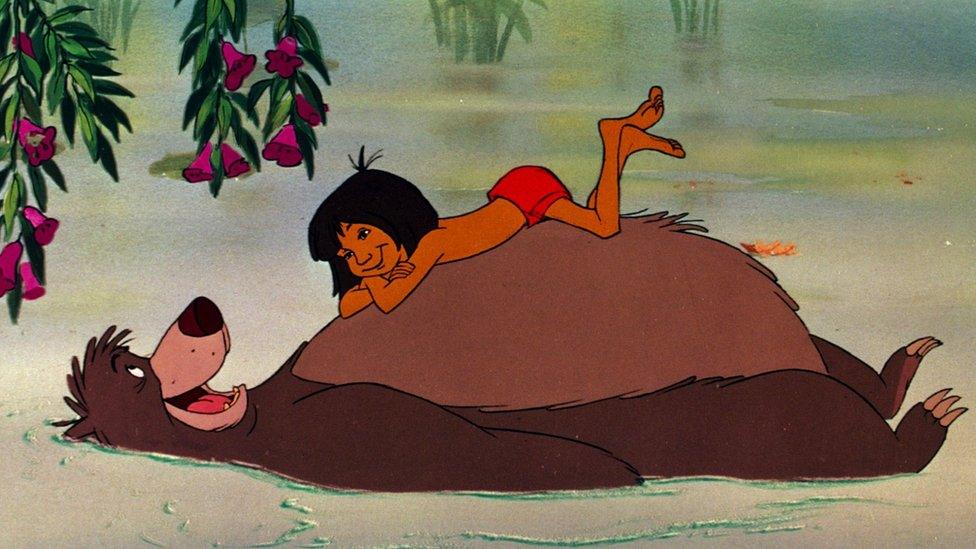 Baloo and Mowgli in The Jungle Book