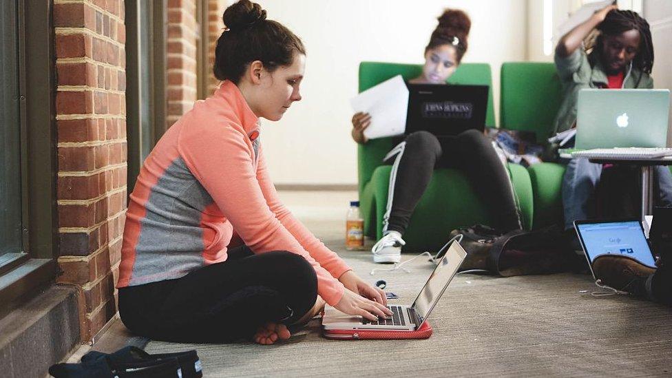 students in common room