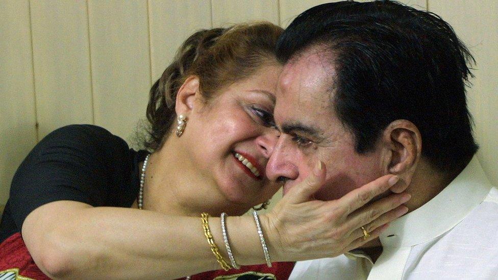 Actor Dilip Kumar with wife Saira Banu