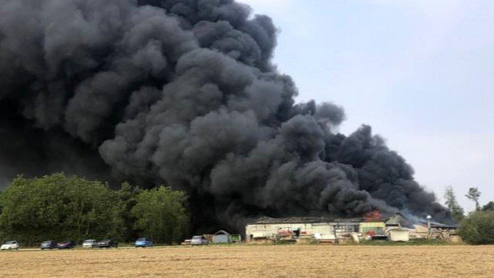 Fire at industrial unit