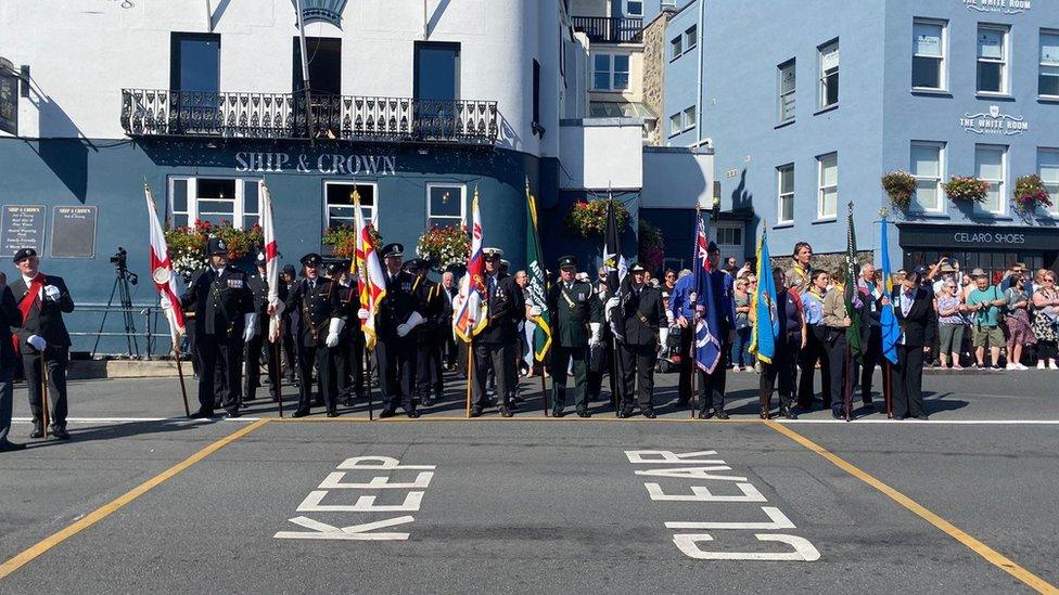 A photo of the public ceremony