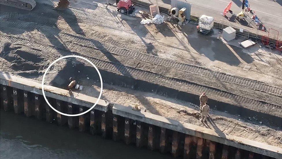 Site of unexploded bomb in Great Yarmouth