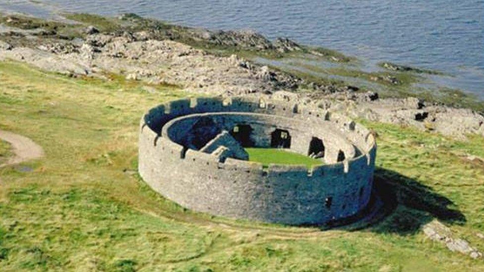 Ancient monument at Fort Island