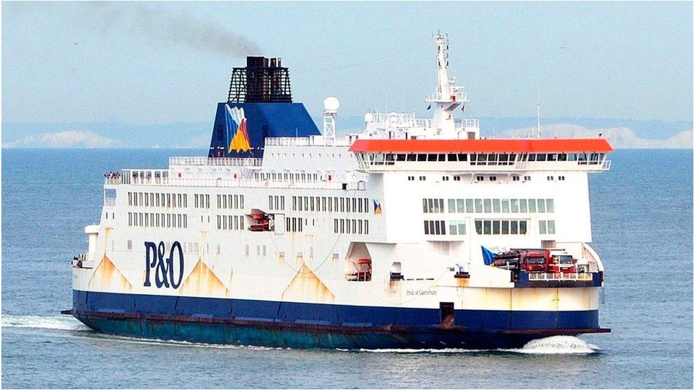 Ferry off Calais