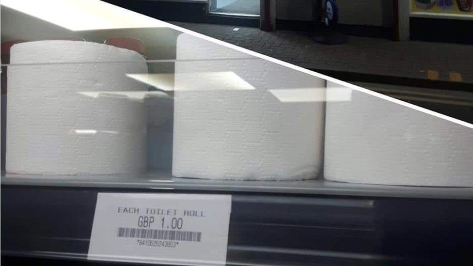 Toilet paper on sale for £1 a roll