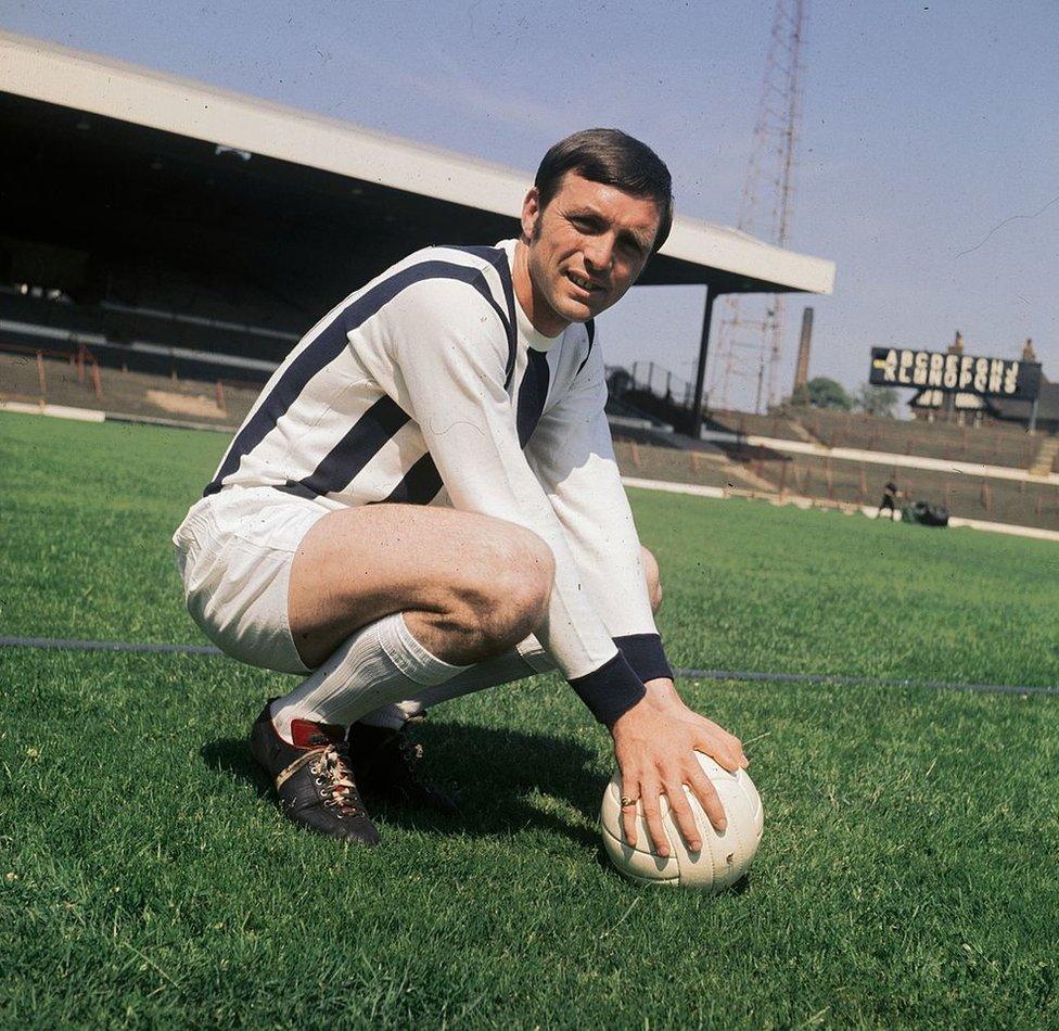 1970: Jeff Astle (1942 - 2002) of West Bromwich Albion Football Club