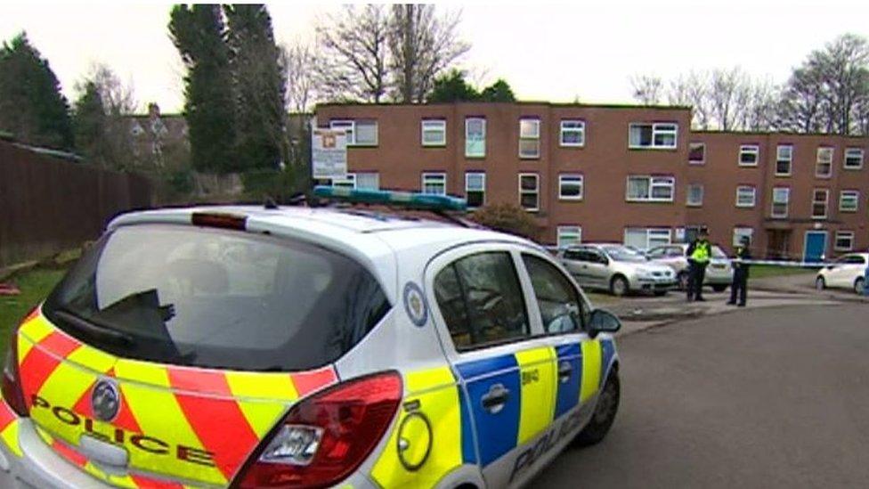 Police scene at Frensham Way, Harborne