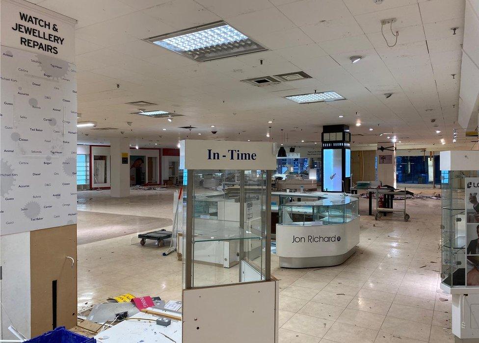 The former Debenhams store in Ipswich