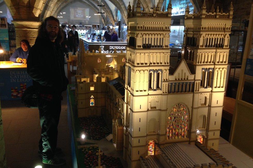 Lego model of Durham Cathedral