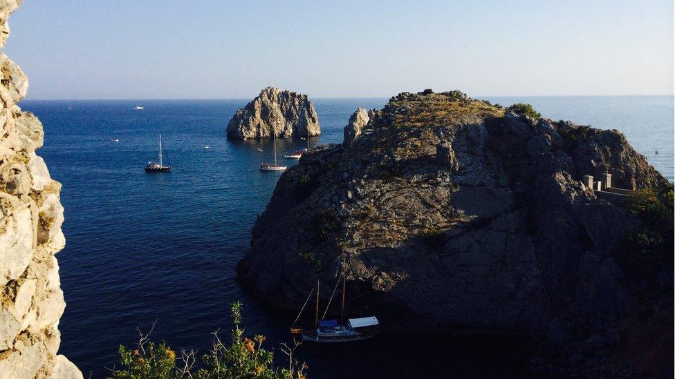 The coast of the Crimean peninsular