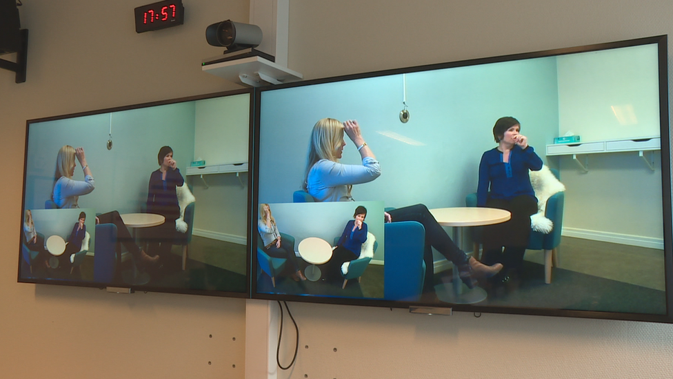 The one-to-one interviews are recorded and can be watched remotely