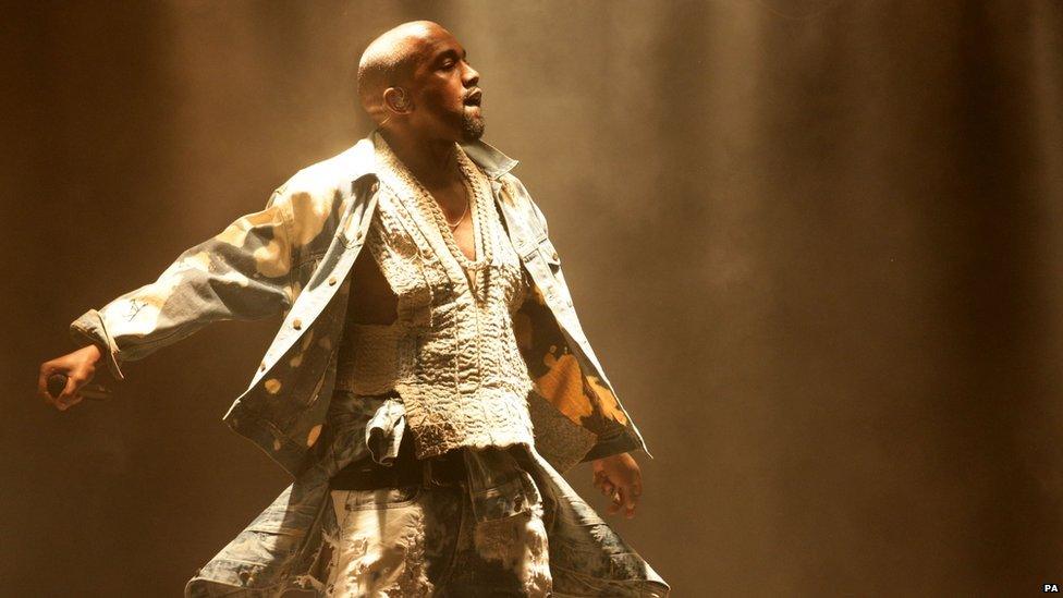 Kanye West on stage