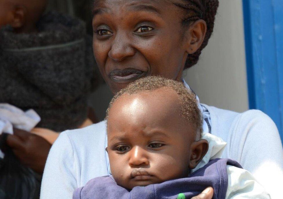 An African mother and baby