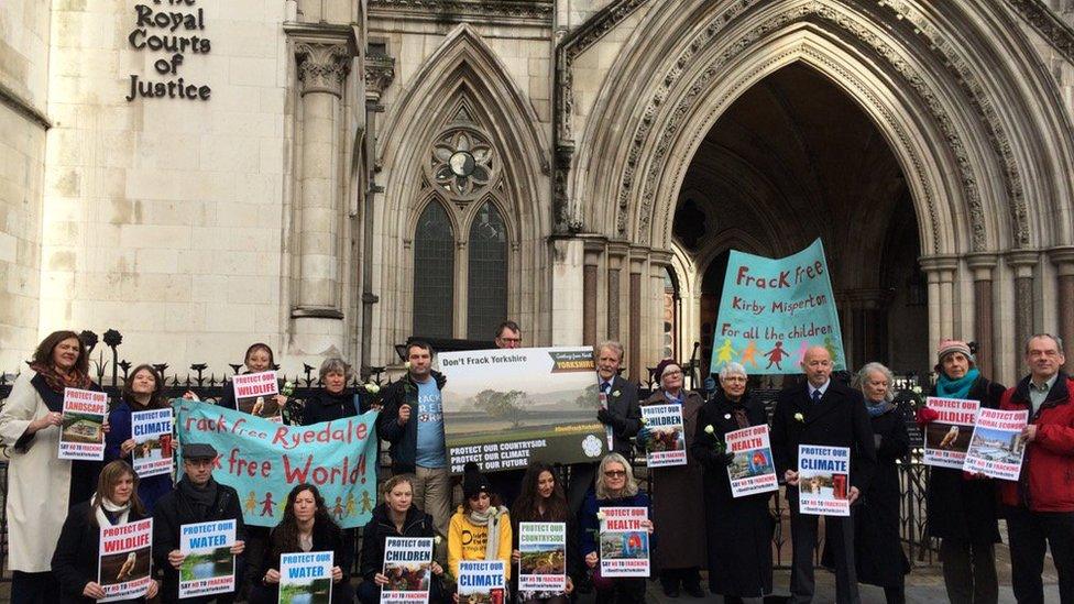 Protesters outside High Court