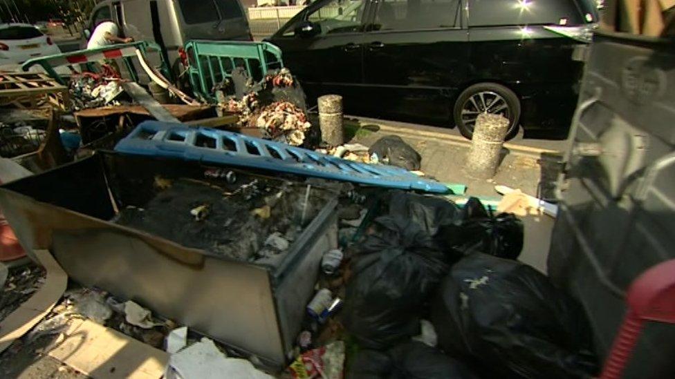 Fly-tipped rubbish on Washwood Heath Road