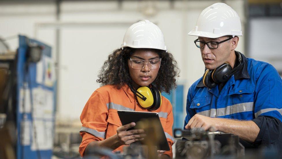 Stock image of engineers