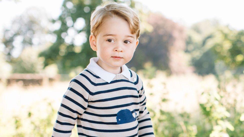 Prince George at the family's Norfolk home in mid-July 2016