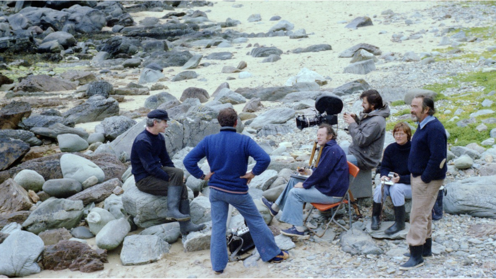 BBC Chronicle team at Kinnagoe bay