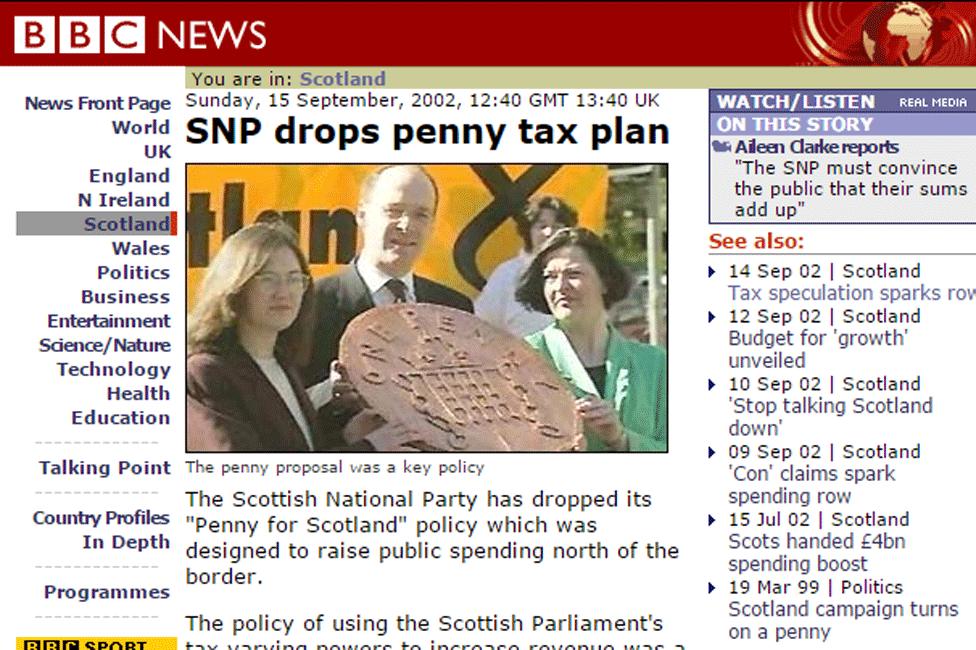 Penny for Scotland, BBC web page