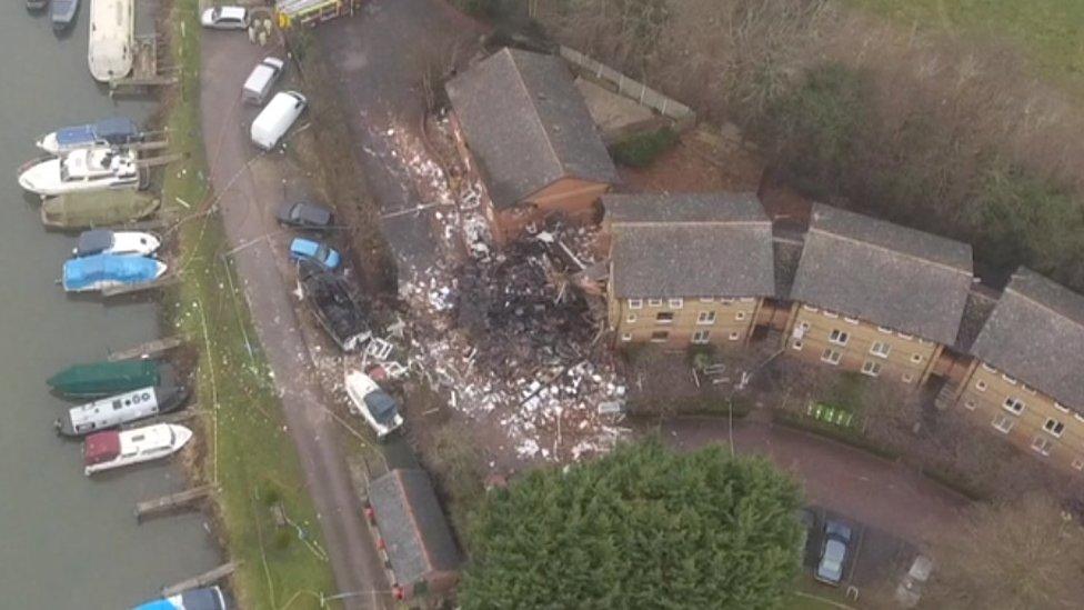 The three-storey corner block of flats collapsed