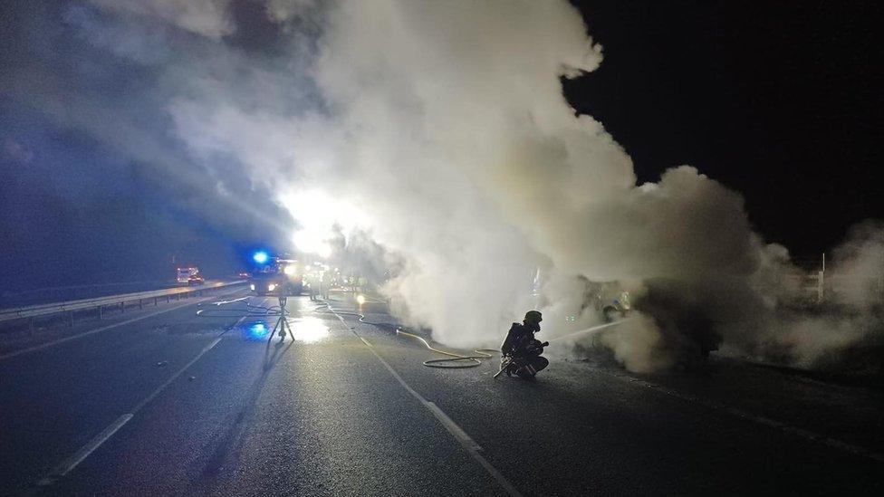 M40 van fire