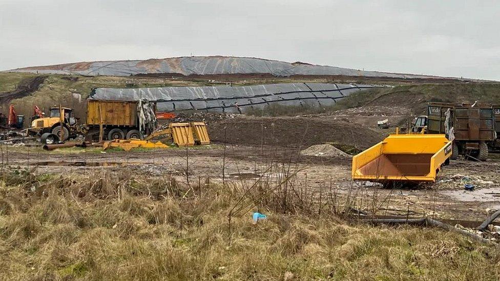 view of construction vehicles on site