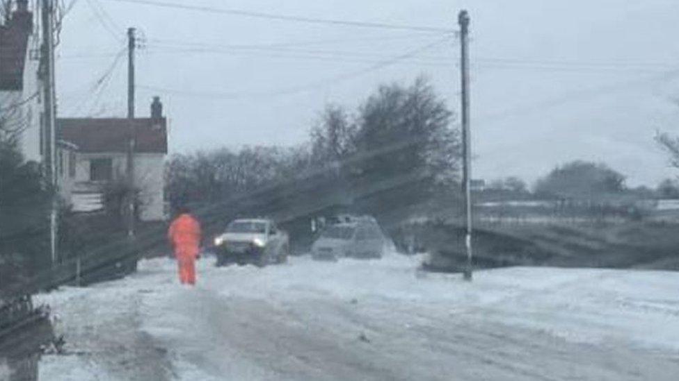 Conditions on the AI57 near Louth