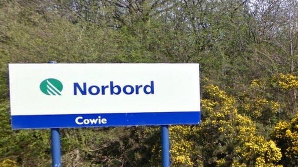 Norbord factory in Cowie