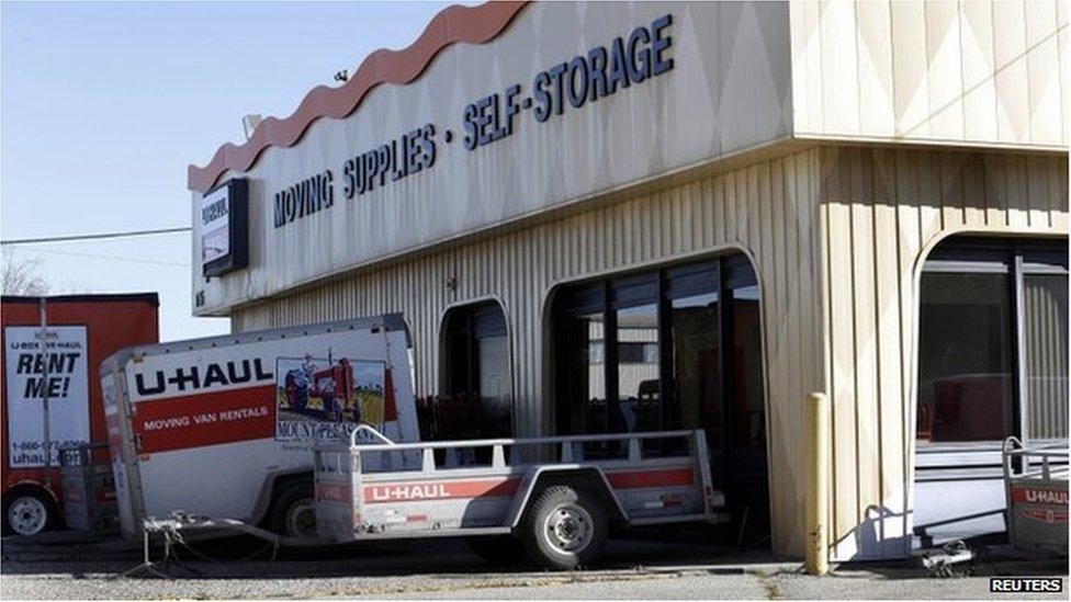 A storage facility in Winnipeg, Manitoba, on 21 October 2014