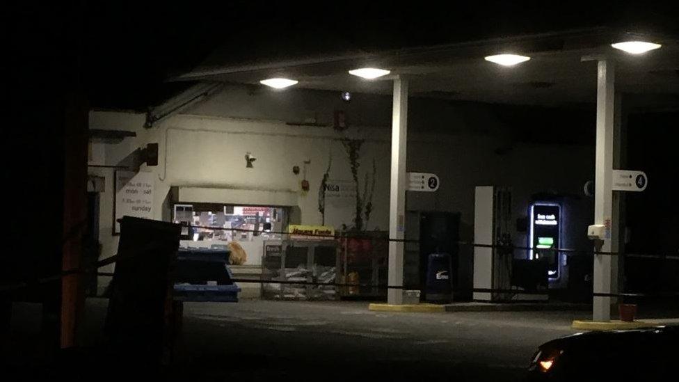 The service station where the shooting happened