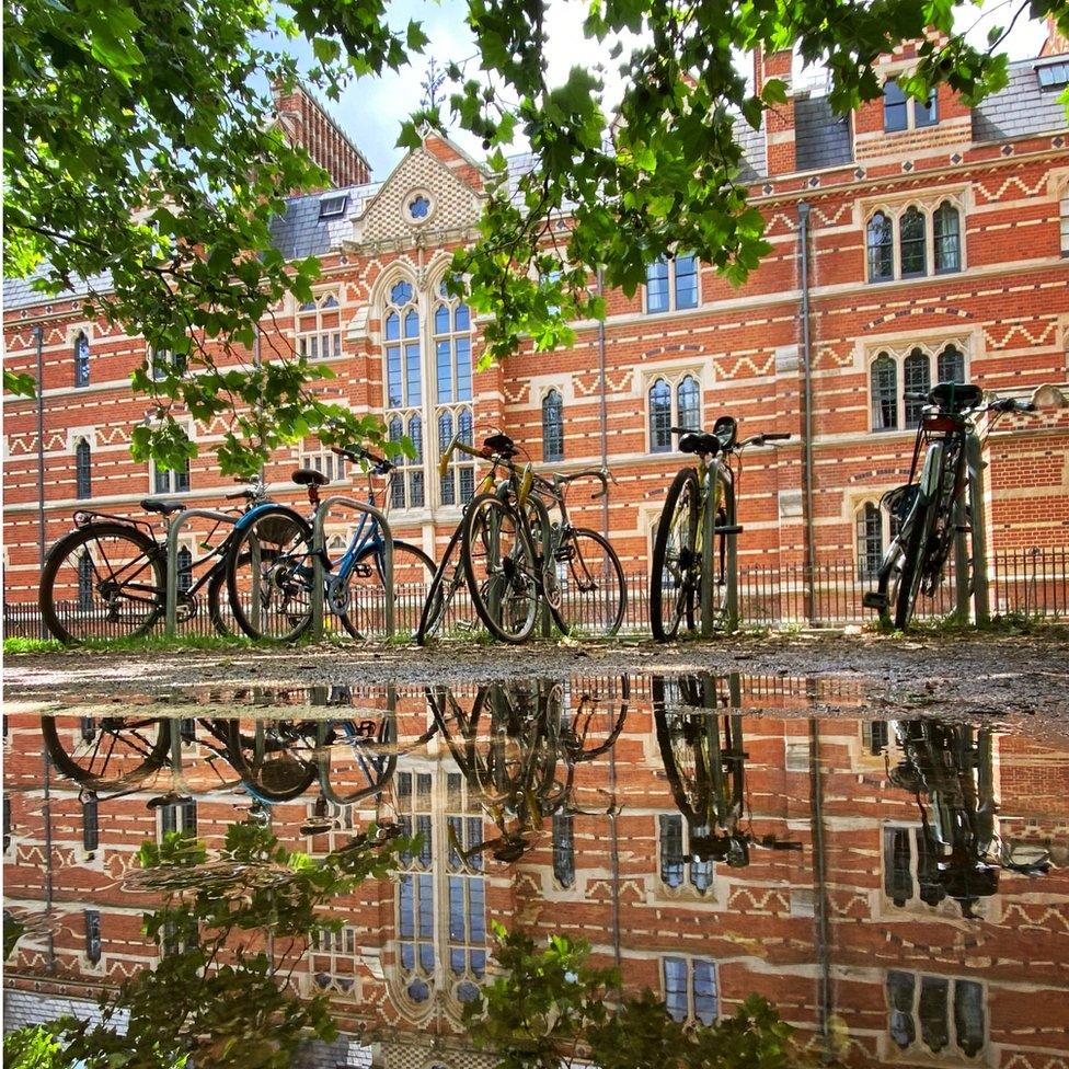 Oxford University's Keble College, taken on Parks Road