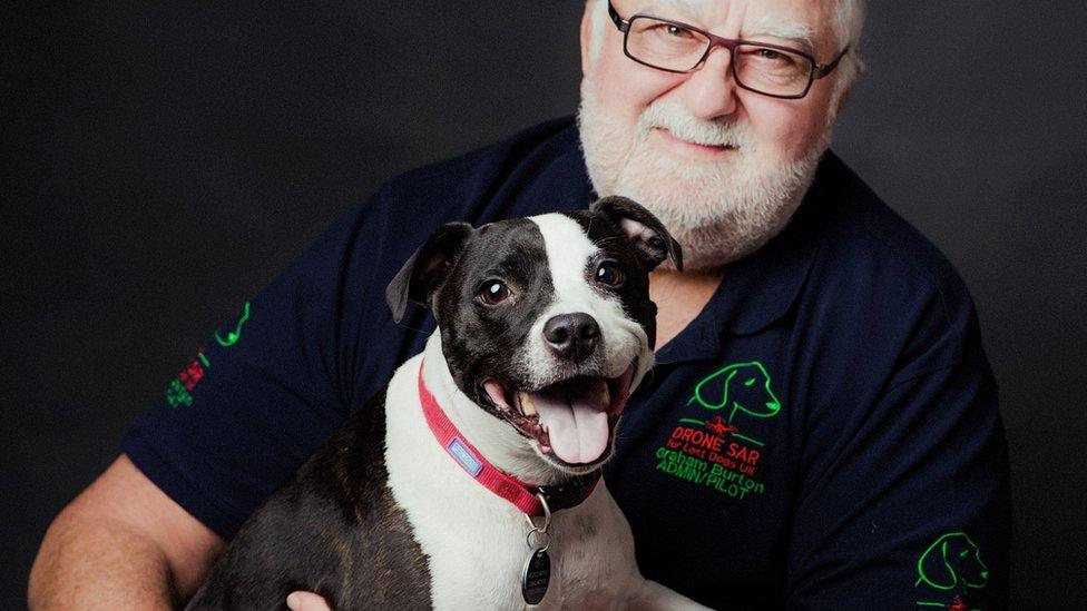 Graham Burton with a dog