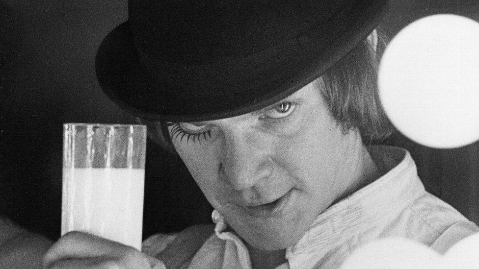 Malcolm McDowell in A Clockwork Orange