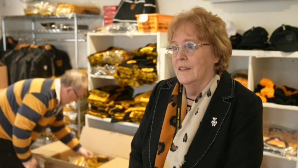 Club shop manager Helen Terrell in the store