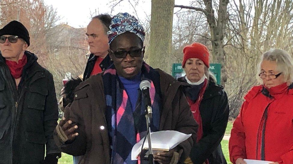 Rosamund Adoo-Kissi-Debrah at the vigil