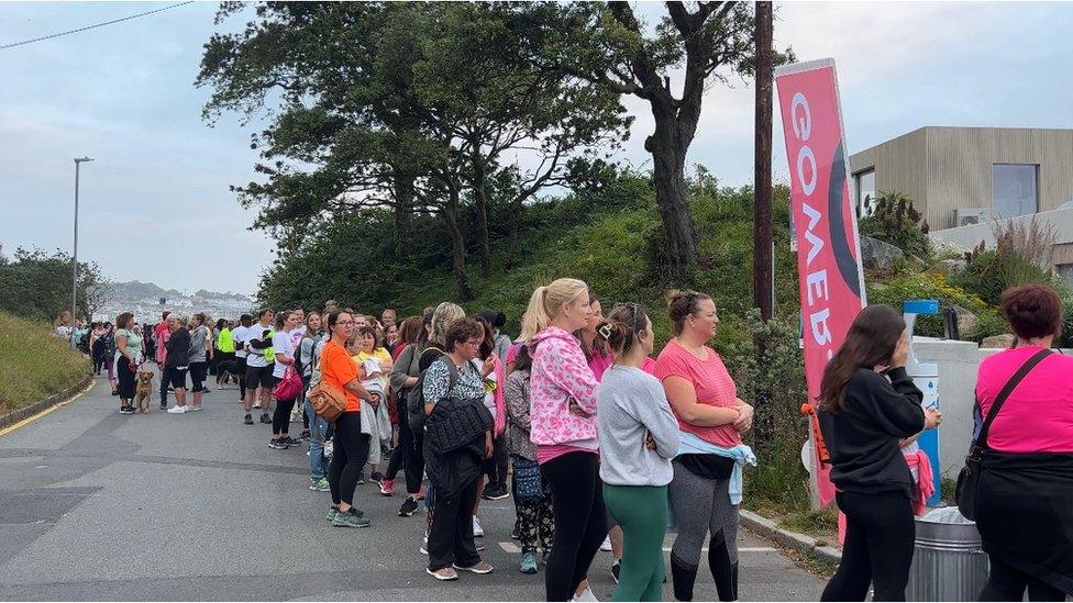 Participants on the walk