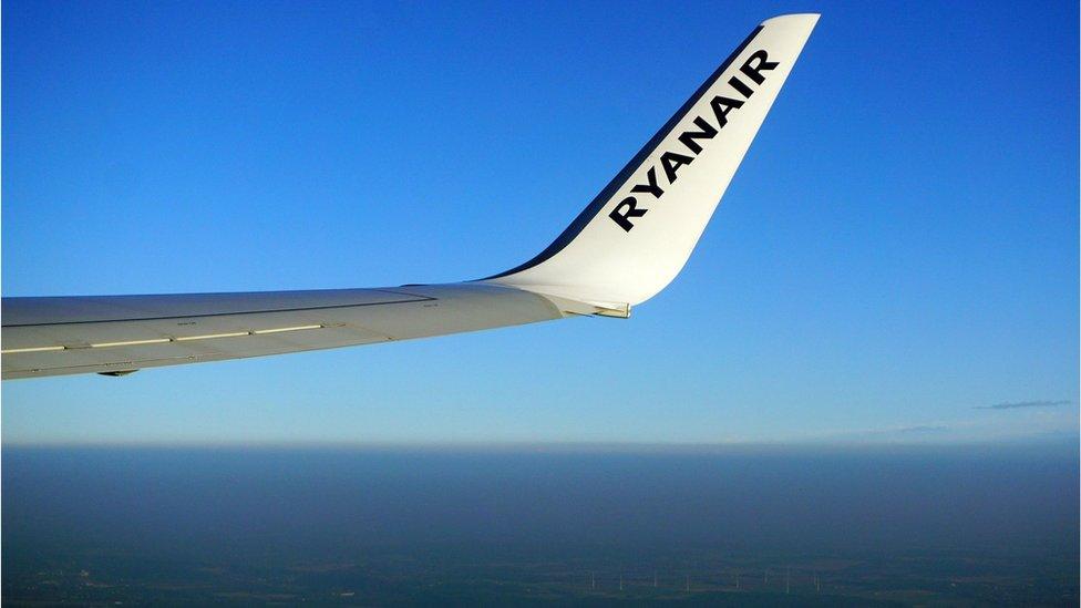 A Ryanair plane