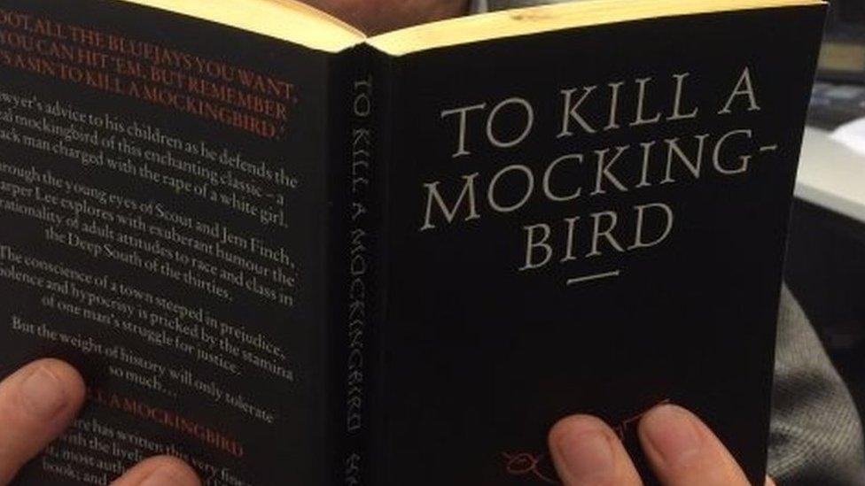 A man reads To Kill a Mockingbird novel. File photo