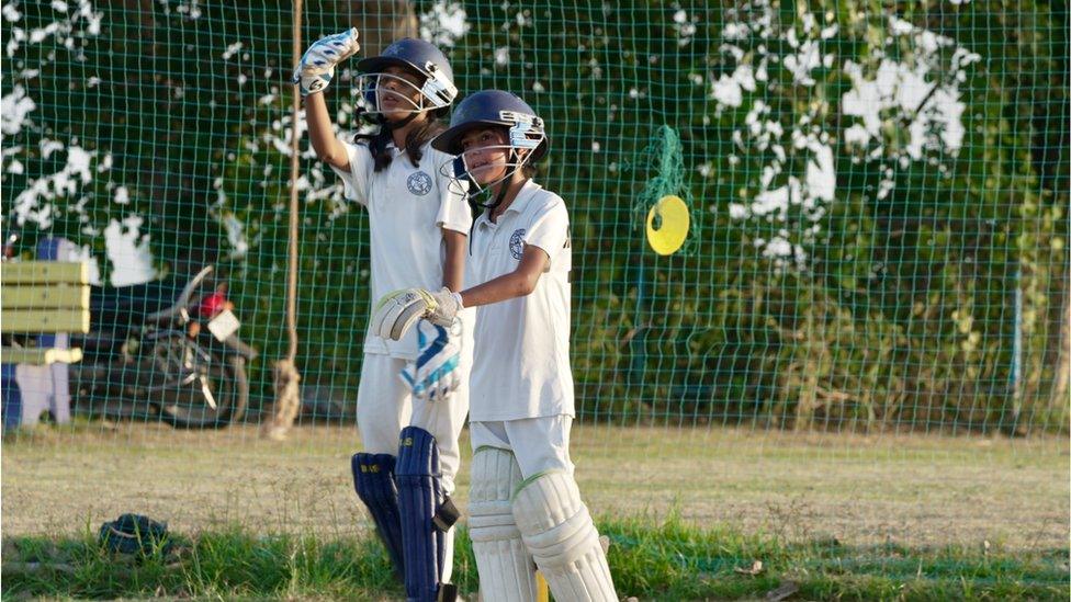 Harsimrat Kaur practicing at the pitch