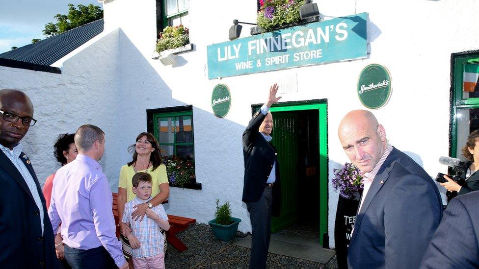 Mr Biden - whose Finnegan ancestors hailed from the Cooley peninsula, visited Lily Finnegan's pub in the area in 2016