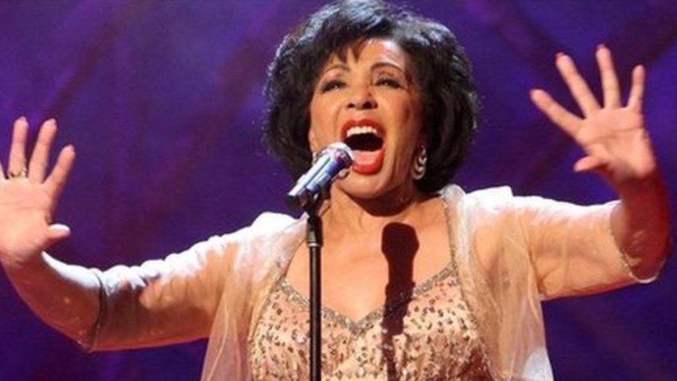 Dame Shirley Bassey performing at the 2011 Classical Brits Awards