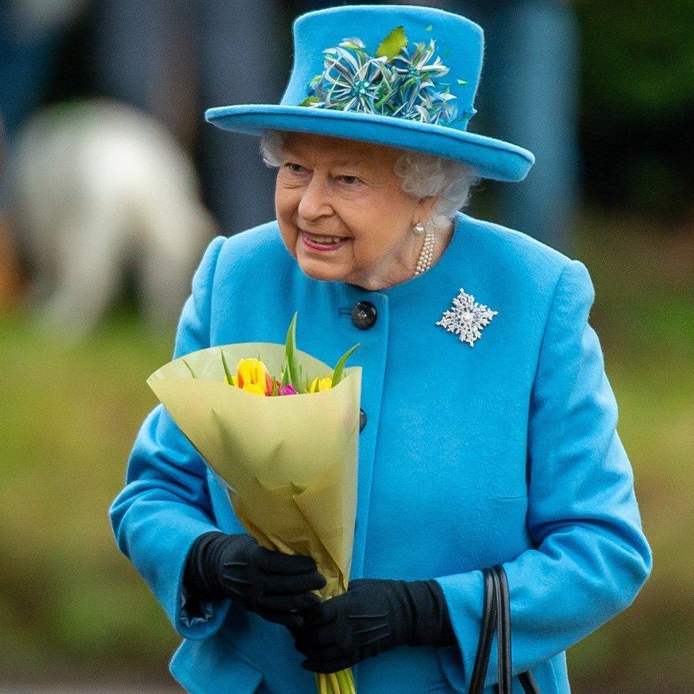 The Queen at West Newton, Norfolk, in 2020