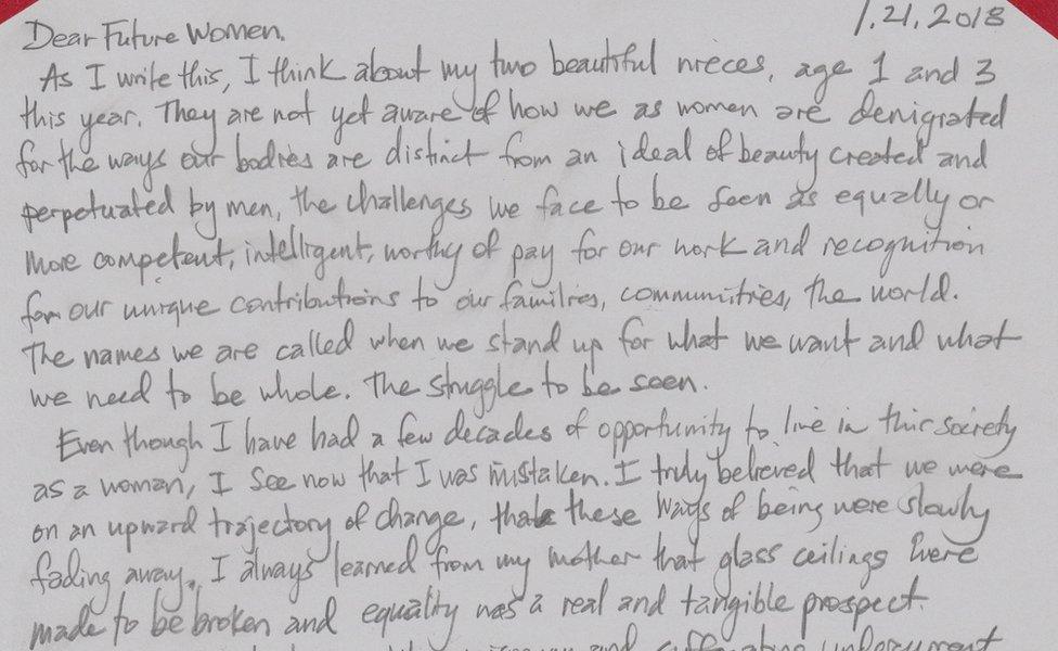 Letter about a 37-year-old woman's hopes for the future